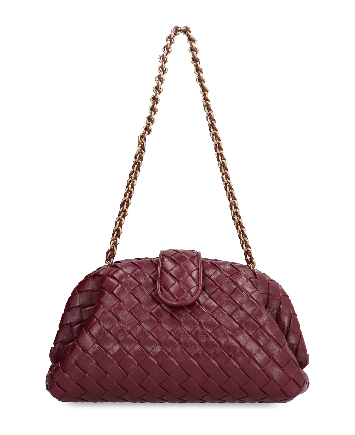 Bottega Veneta Teen Lauren 1980 Clutch - BORDEAUX