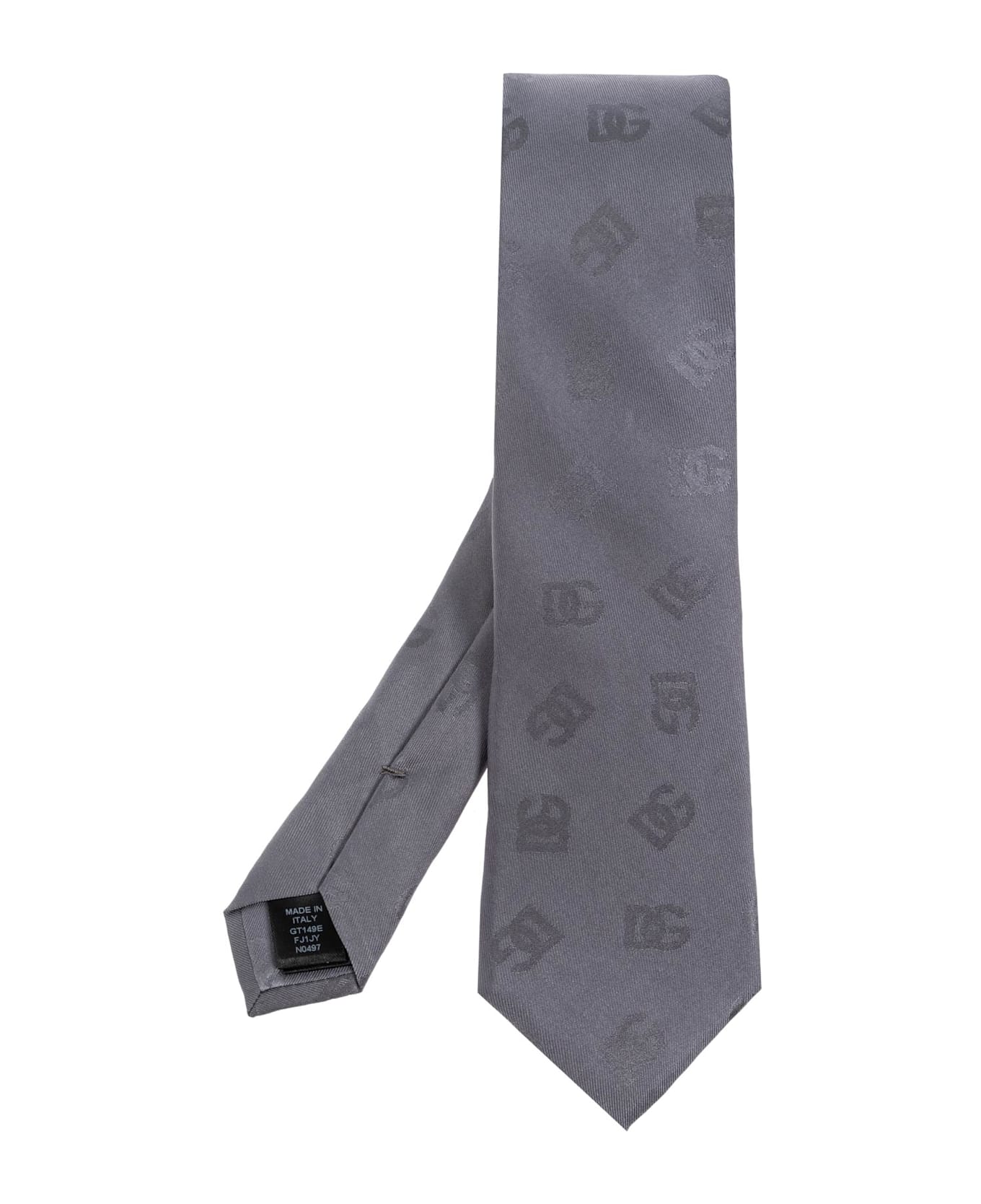 Dolce 
Gabbana Silk Tie - Grigio Piombo