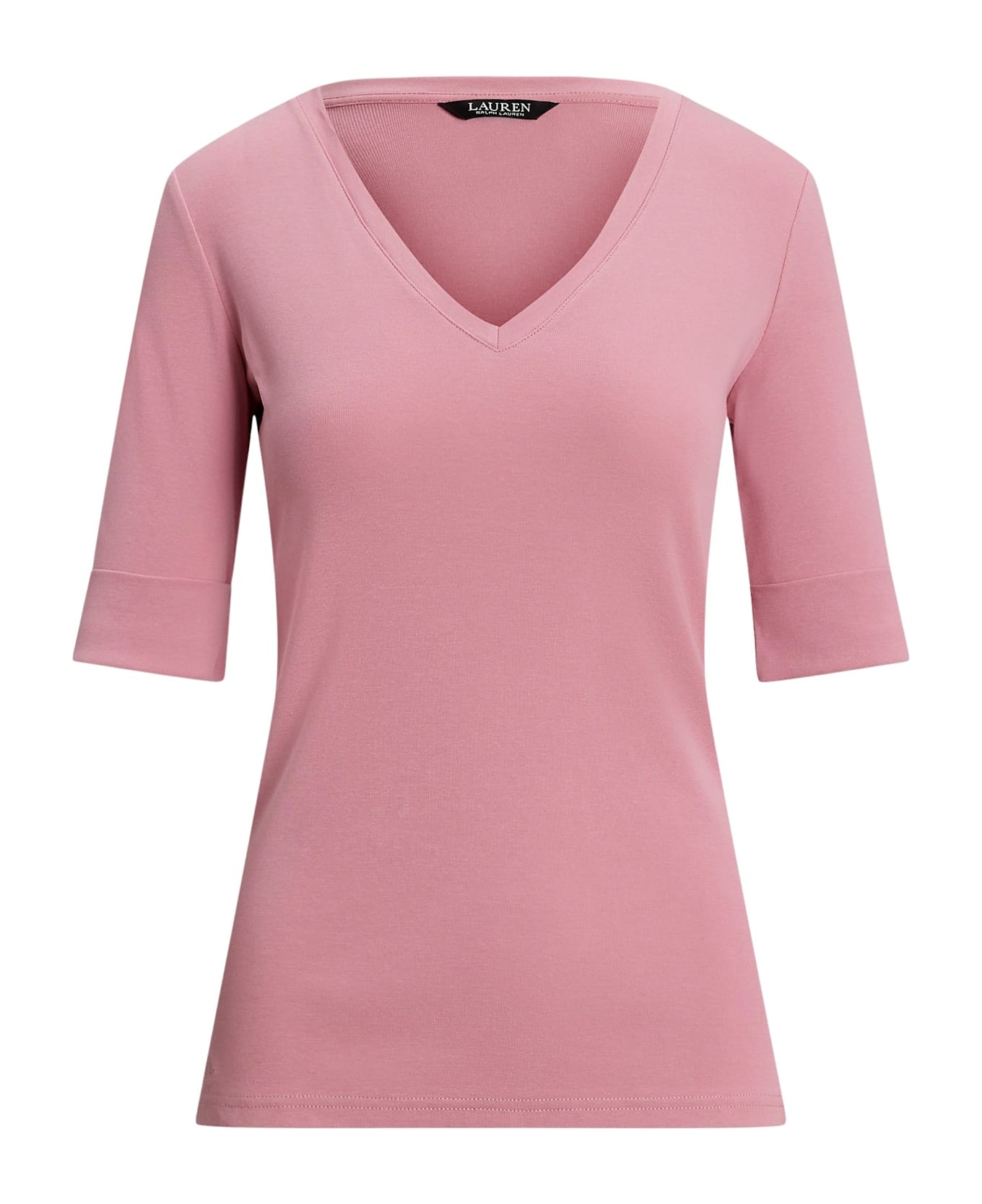 Ralph Lauren V Judy Elbow Sleeve Knit - Rose Mauve