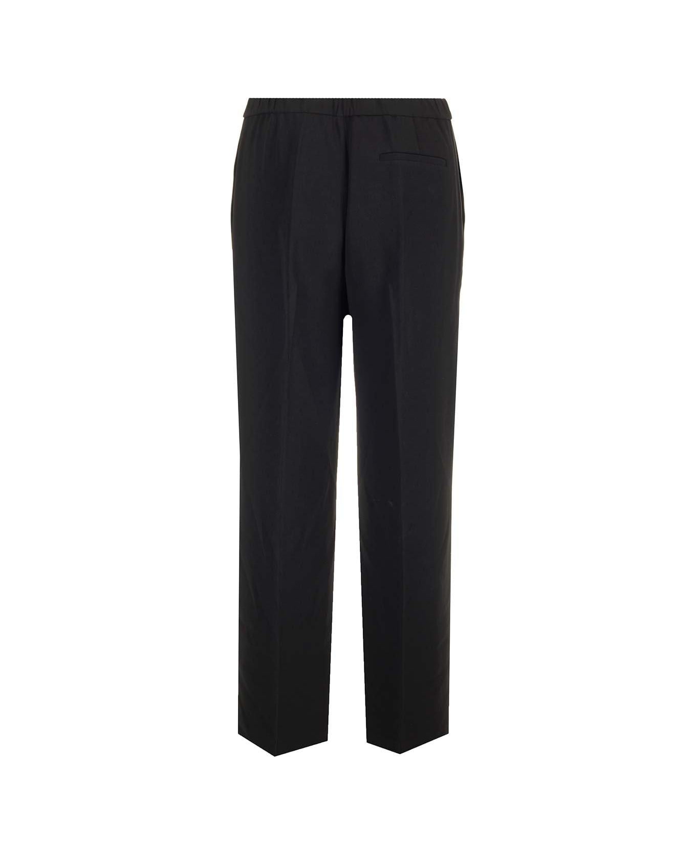 Theory Mid-rise Tailored Trousers - Black ボトムス
