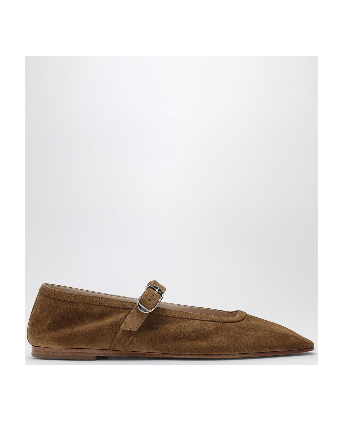 Le Monde Beryl Brown Suede Mary Jane Ballerina - Brown