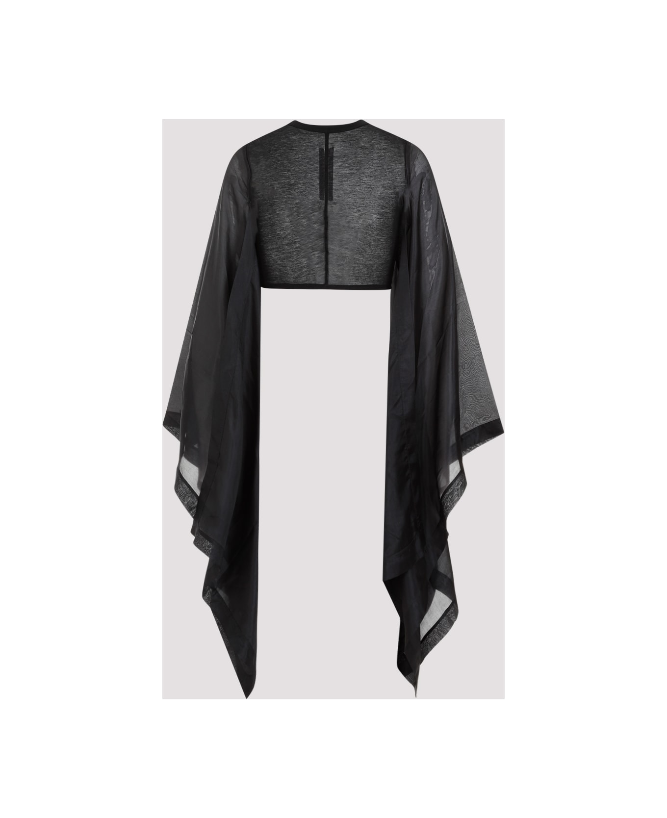 Rick Owens Flag Crop Habotai Top - Black