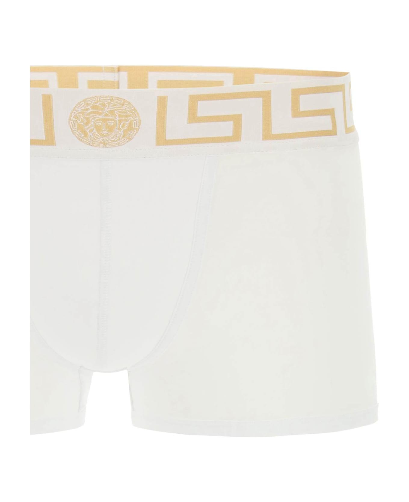 Versace Tri-pack Trunks - WHITE GREEK GOLD (White)