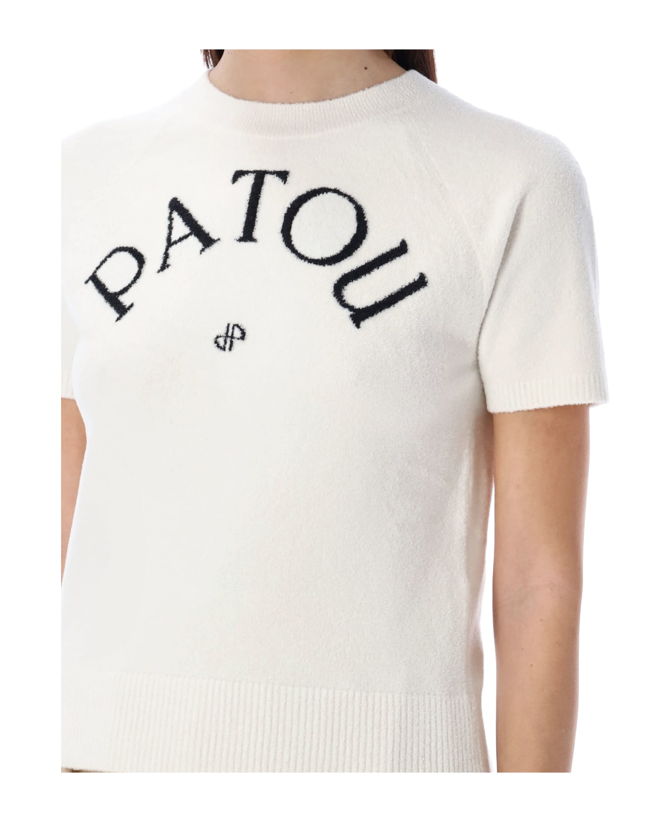 Patou Jaquard Terry Sweater - WHITE Tシャツ