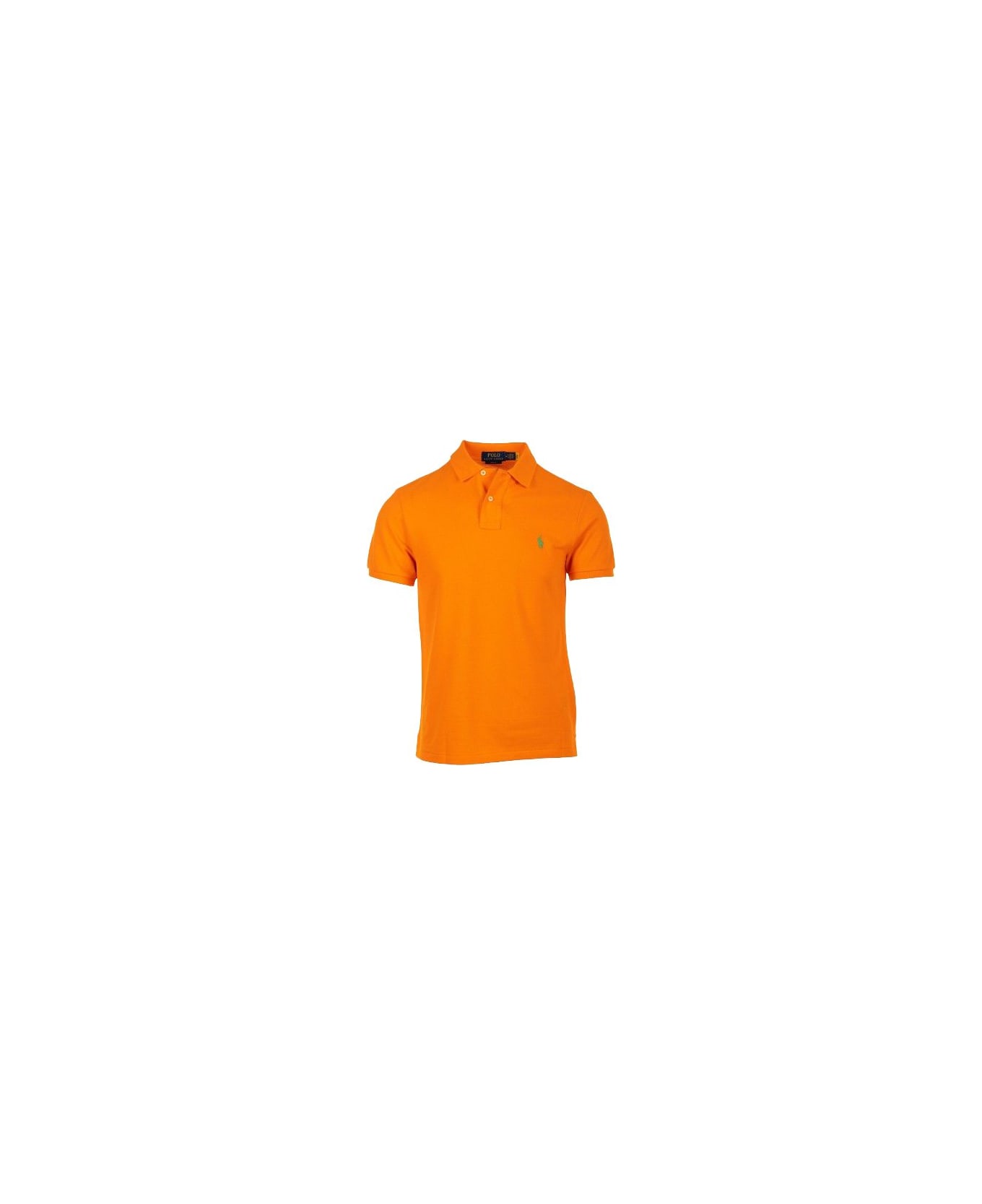 Polo Ralph Lauren Slim-fit Polo Shirt In Orange Piqué - Orange