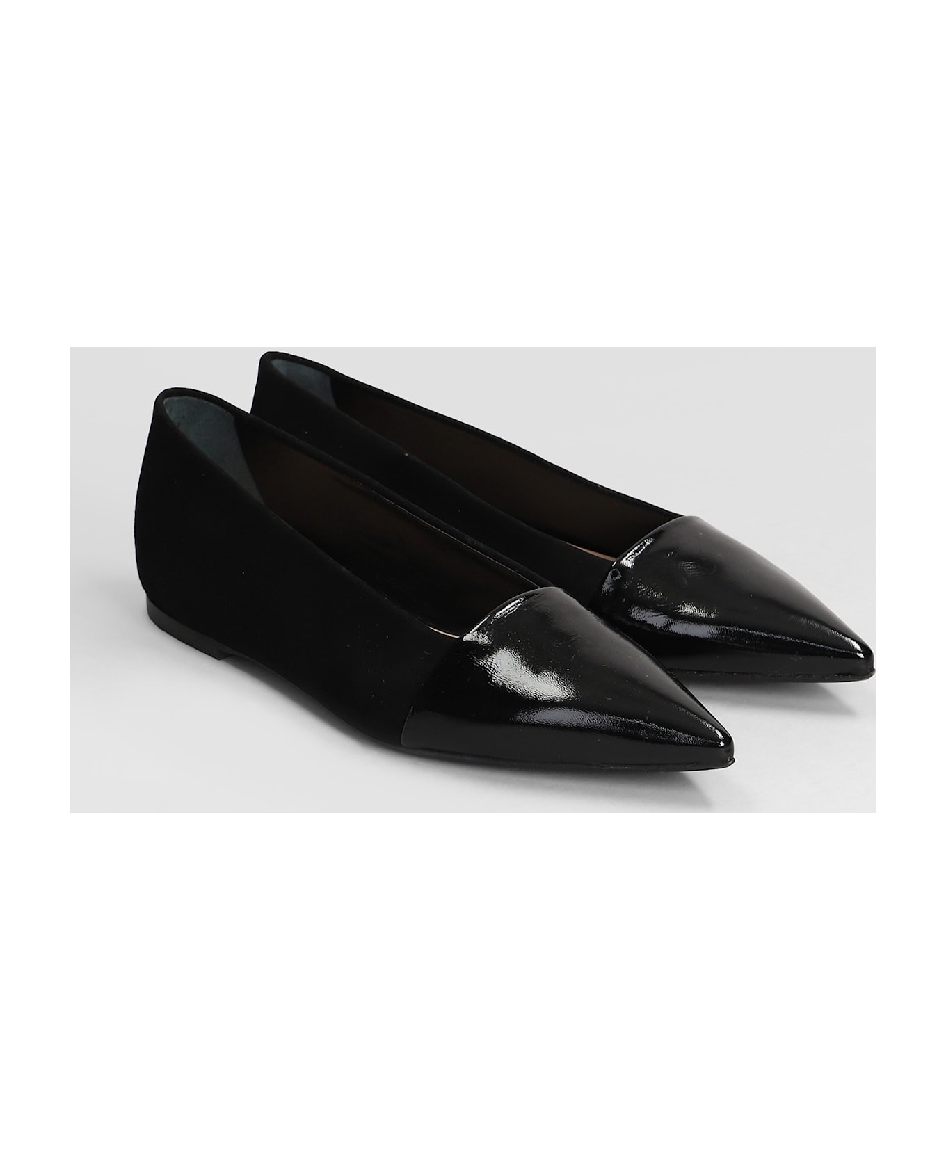 Fabio Rusconi Ballet Flats In Black Suede - black