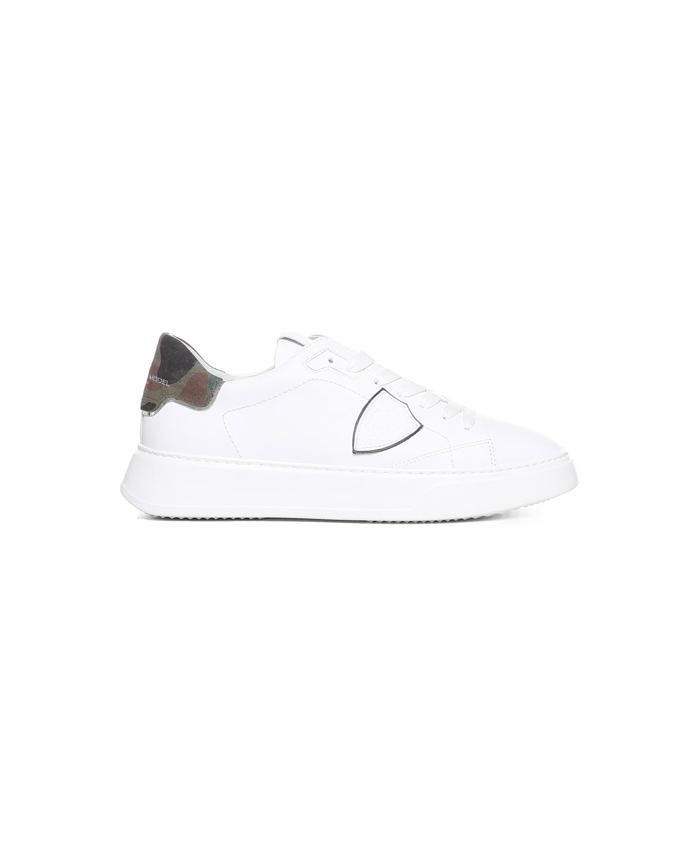 Philippe Model Temple Veau Sneakers - WHITE-CAMOU