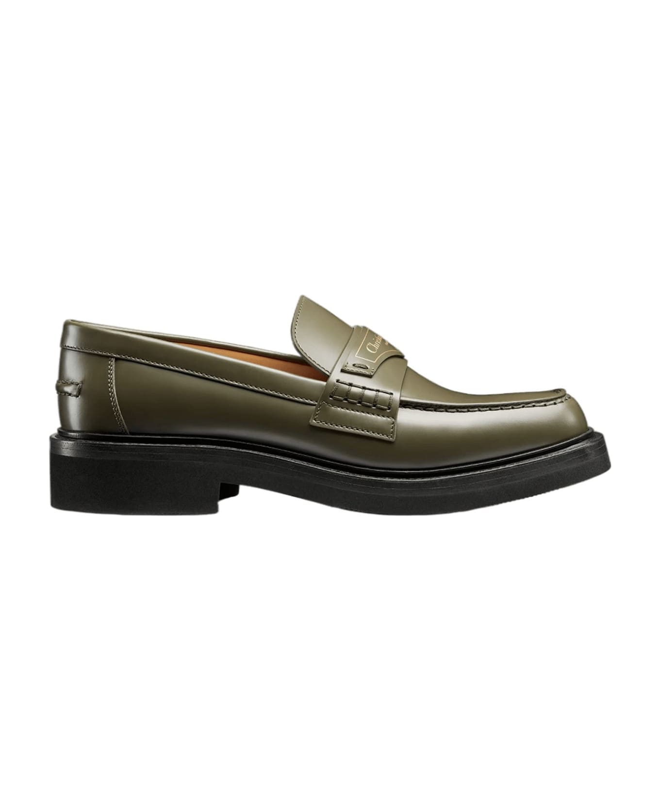 Dior Leather Loafers - Green フラットシューズ