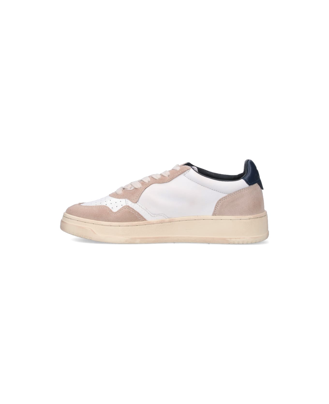 Autry Medalist Leather And Suede Low-top Sneakers - White