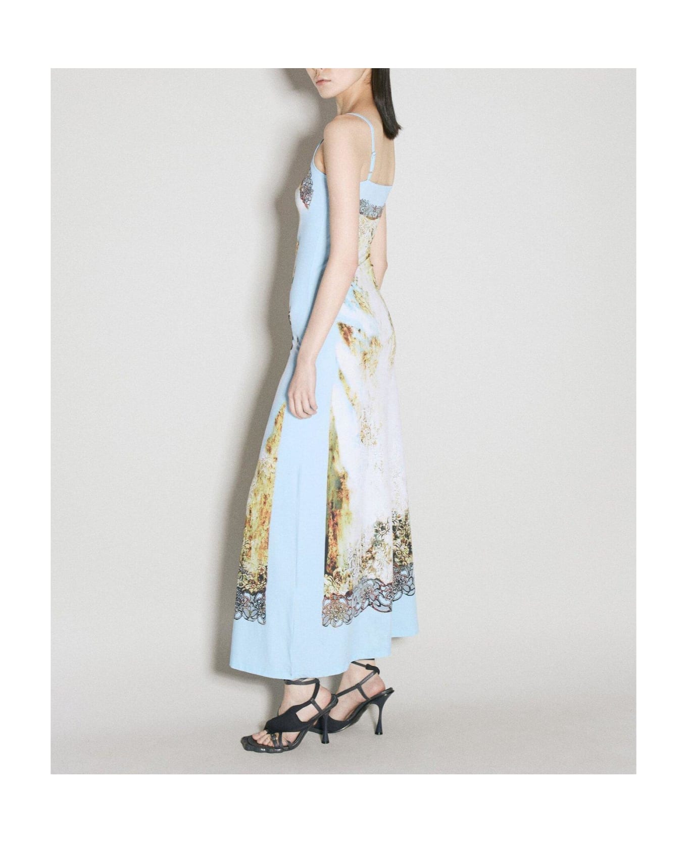 Y/Project Lace Printed Maxi Dress - Blue