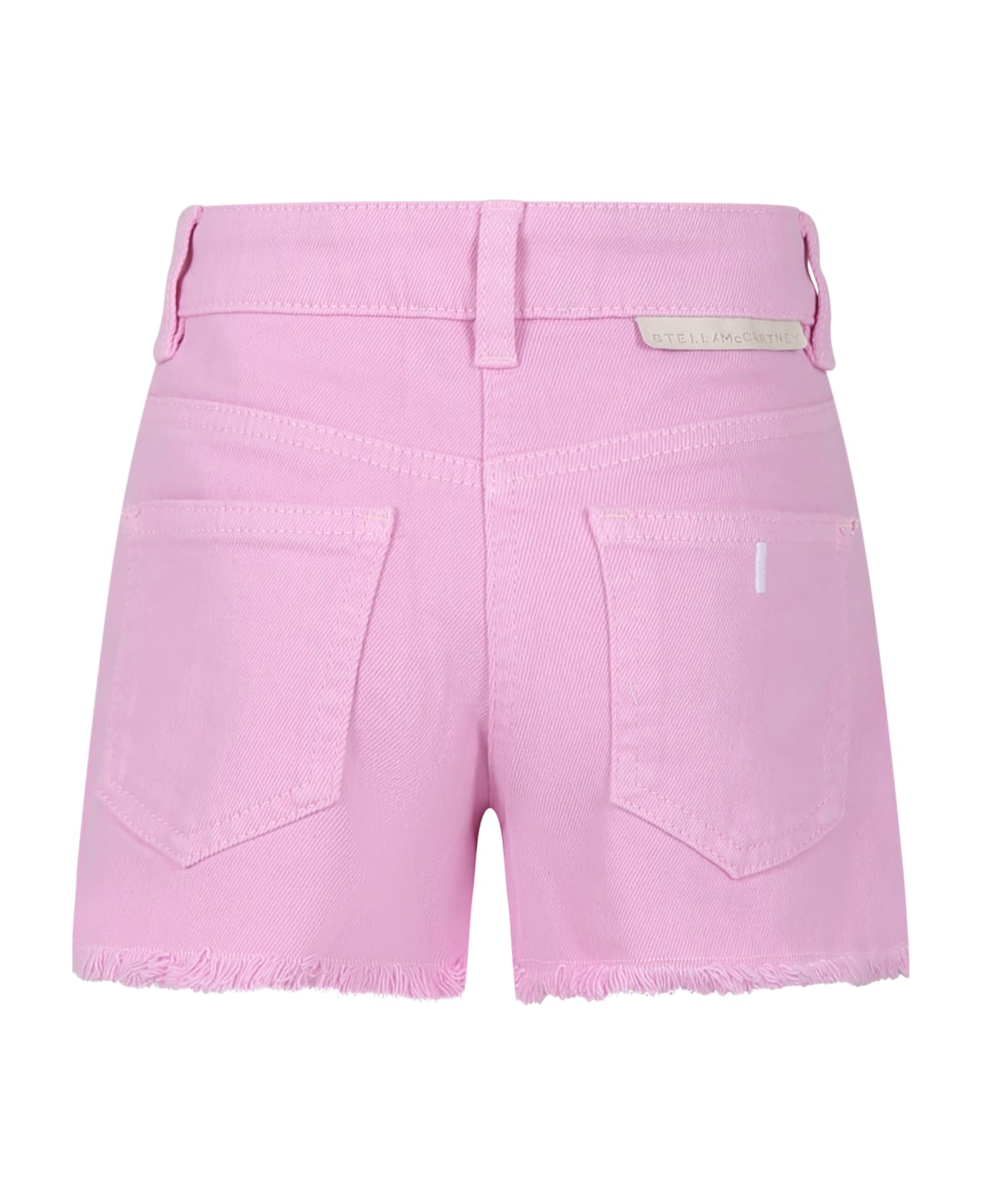 Stella McCartney Pink Shorts For Girl With Logo - Rosa