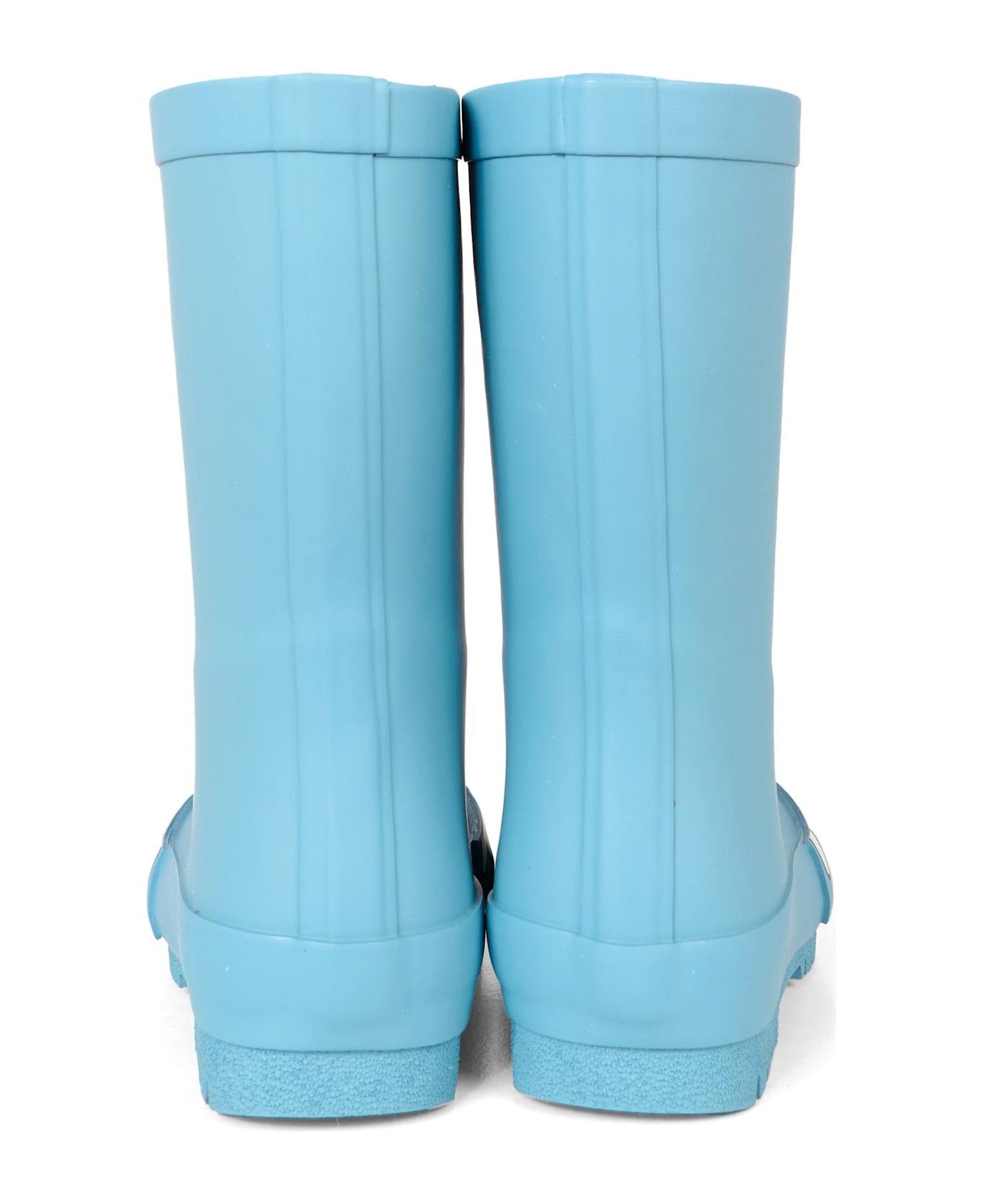 Stella McCartney Kids Light Blue Rain Boots For Boy With Yeti Print - Light Blue