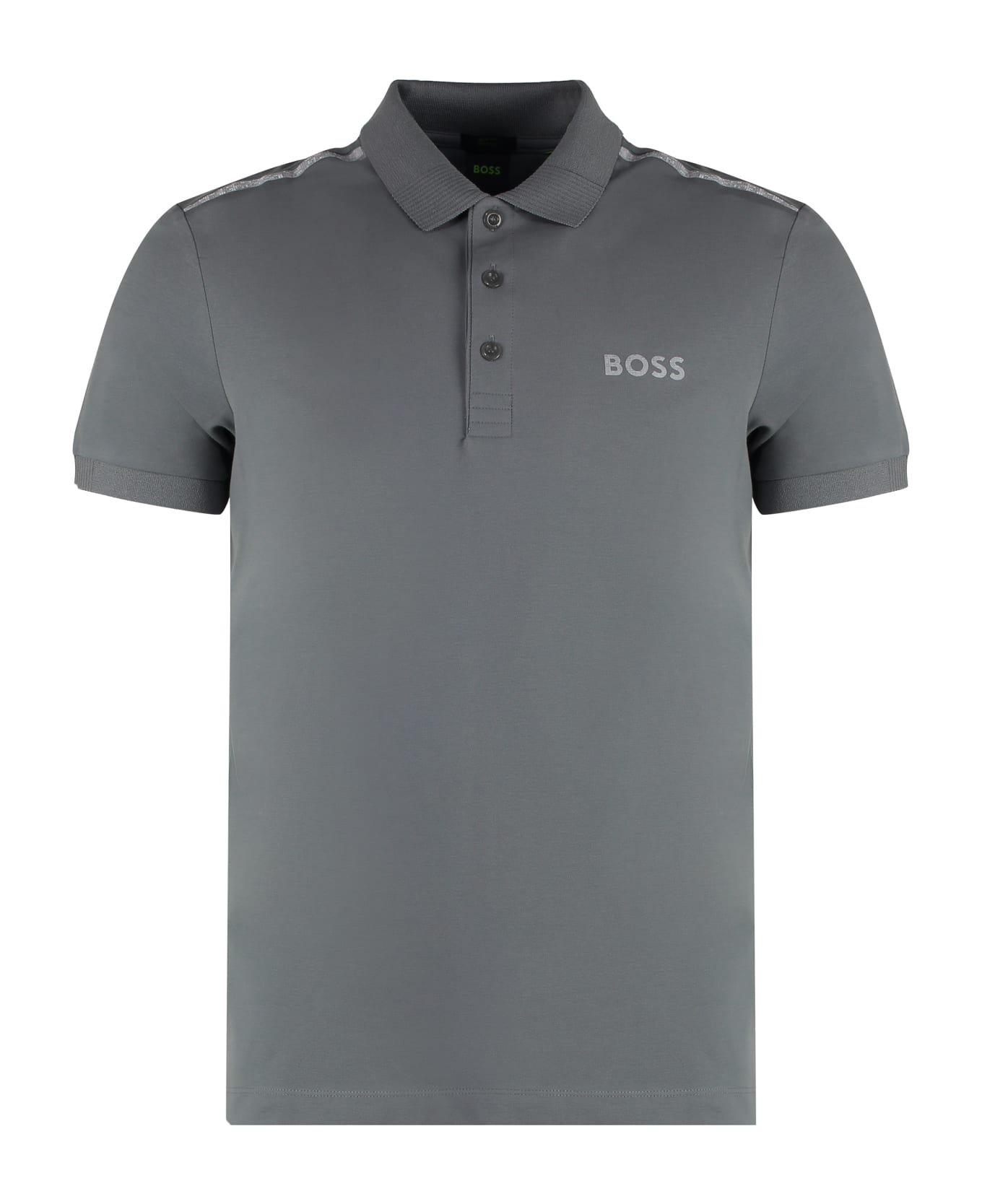 Hugo Boss Short Sleeve Cotton Polo Shirt - grey
