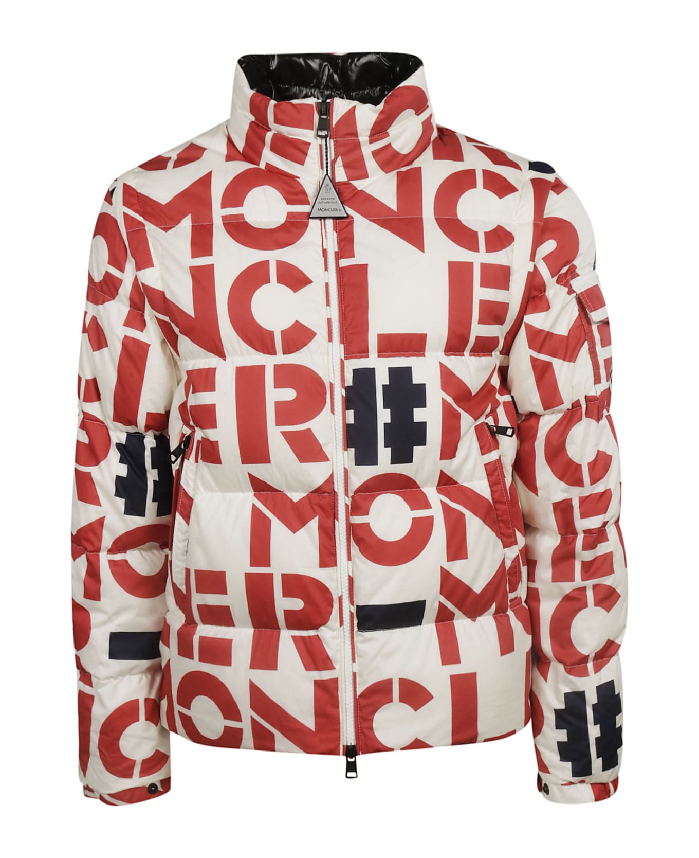 Moncler Logo Print Padded Jacket | italist