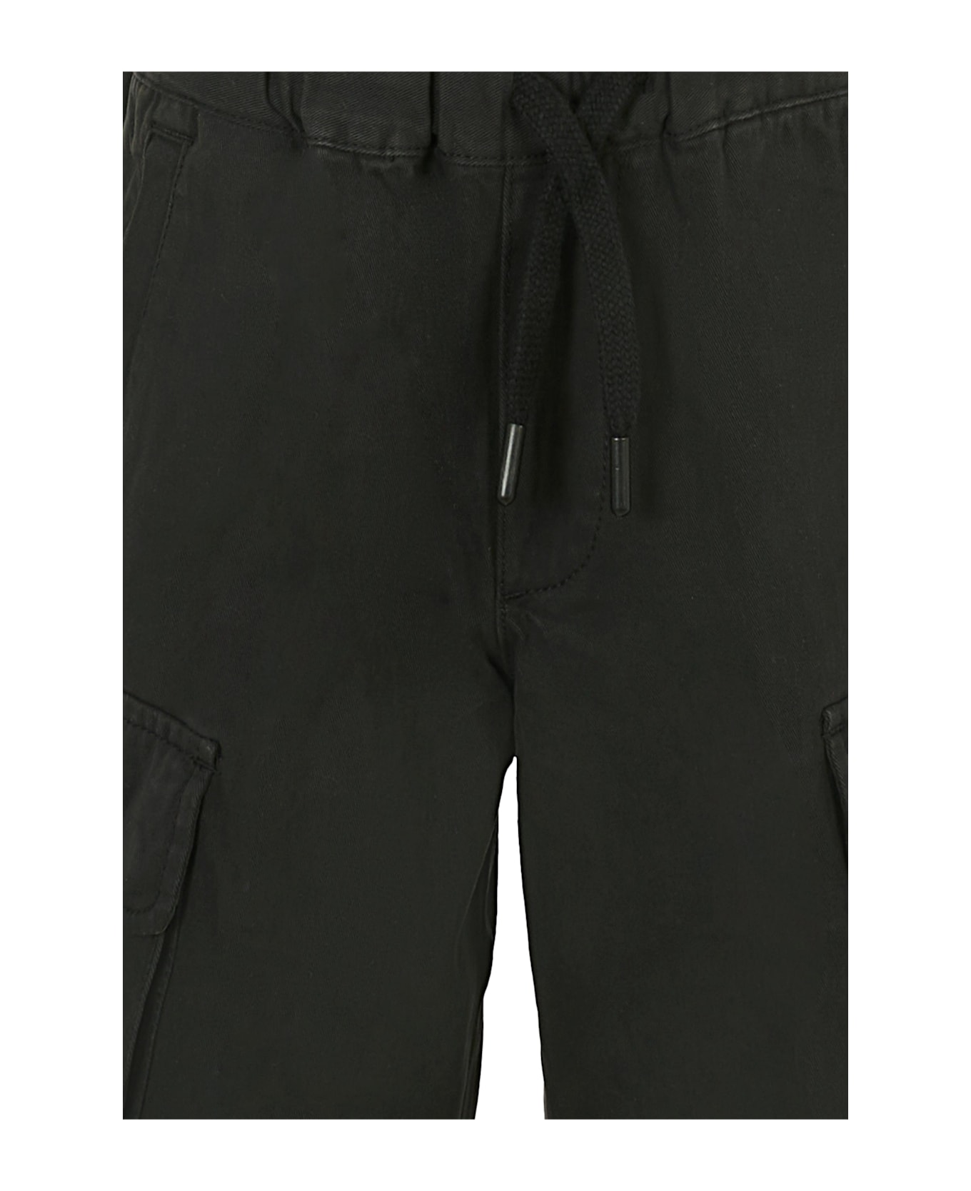 Diesel Black Shorts For Boy With Logo - Black