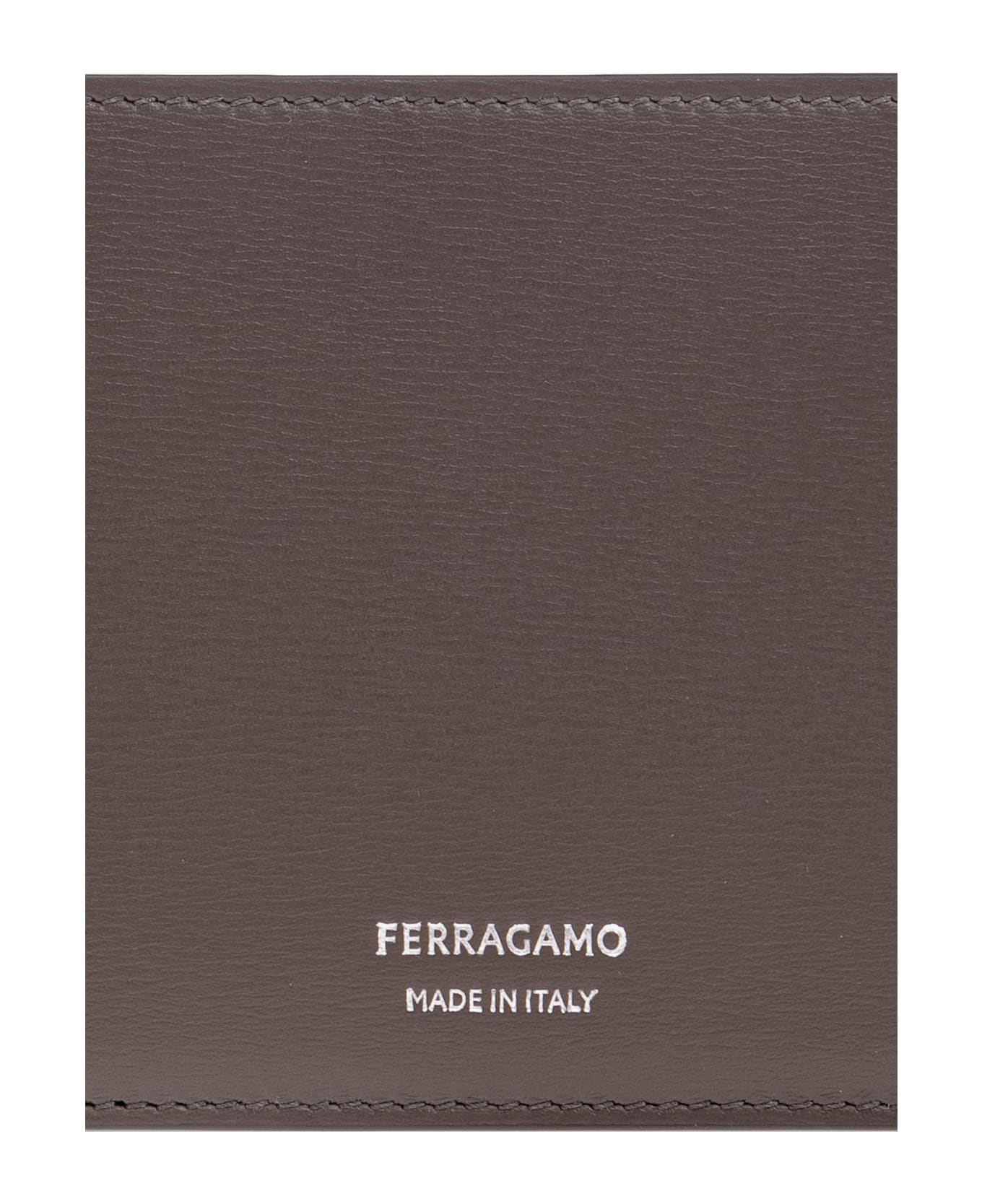 Ferragamo Leather Wallet With Logo - MAJOR BROWN