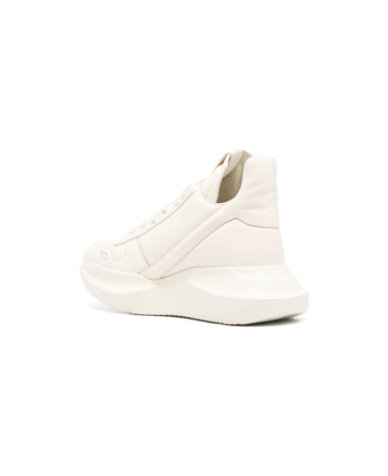 Rick Owens Geth Runner Leather Sneakers - White