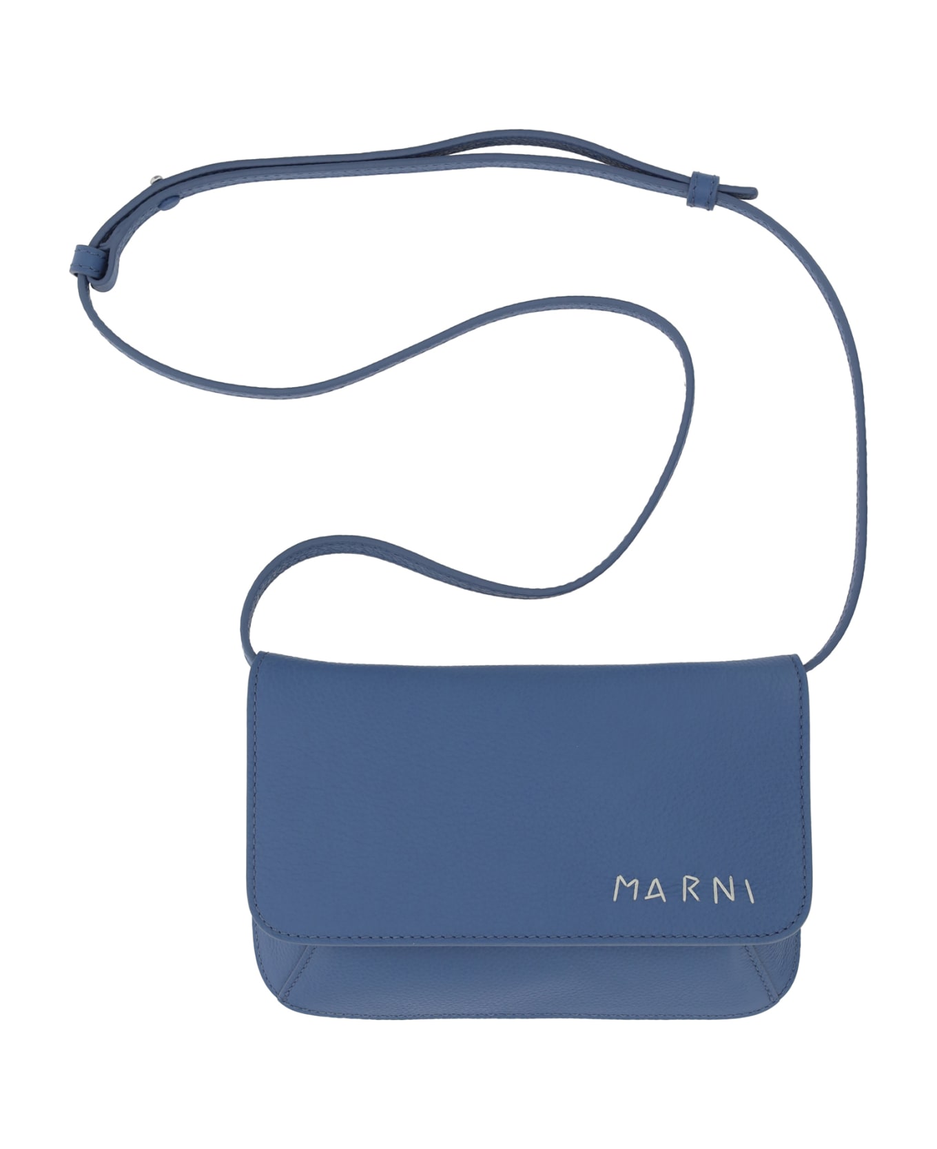 Marni Flap Trunk Shoulder Bag - Gnawed Blue