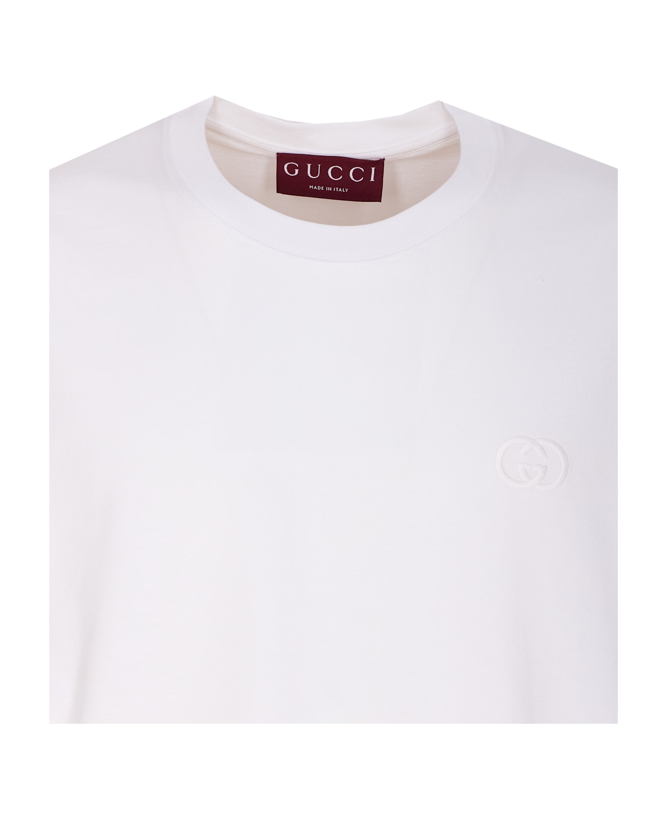 Gucci Embroidered Gg T-shirt - White