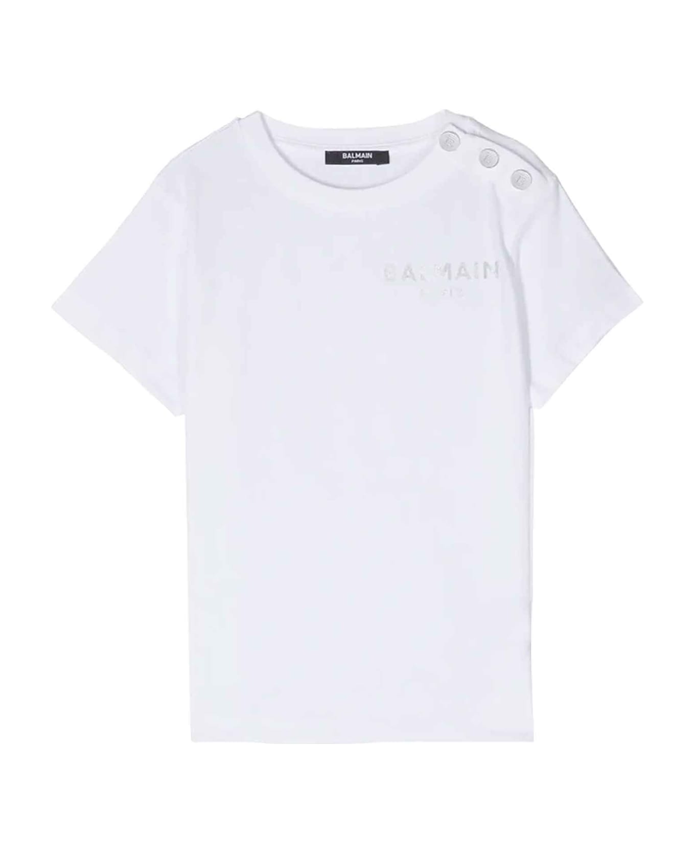 Balmain White T-shirt Girl - Bianco