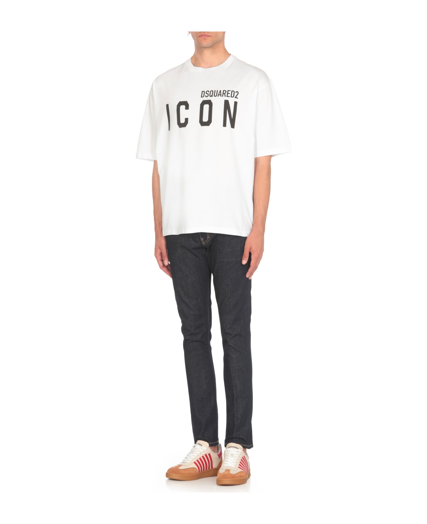 Dsquared2 Be Icon Loosel Fit Tee T-shirt - White