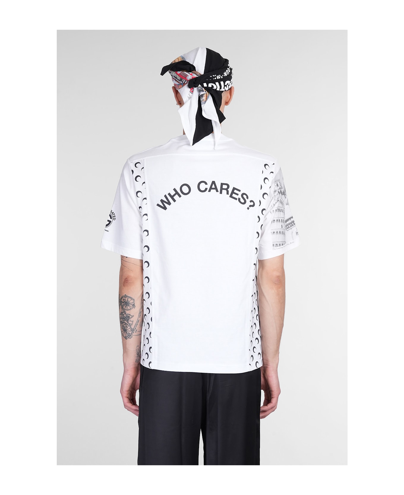 Marine Serre T-shirt In White Cotton - white