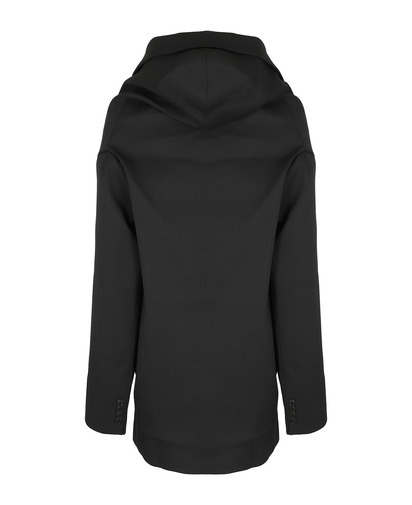 Coperni Single-breasted Hooded Blazer Dress Dress - NERO