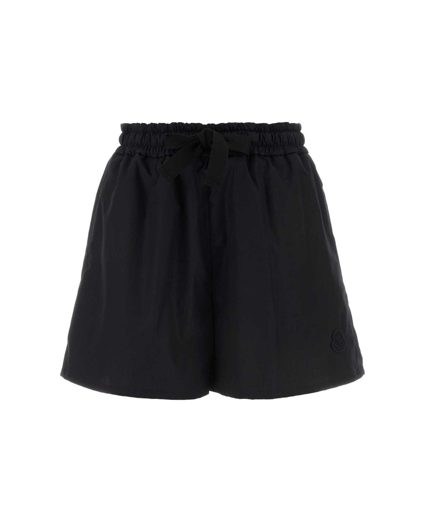 Moncler Logo Patch Drawstring Shorts - Black