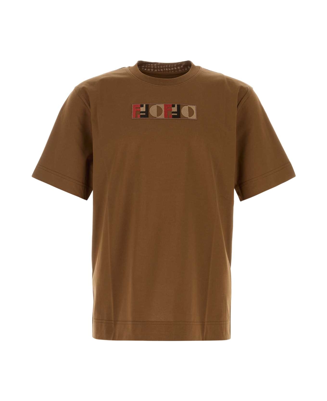 Fendi Biscuit Cotton T-shirt - CUOIO