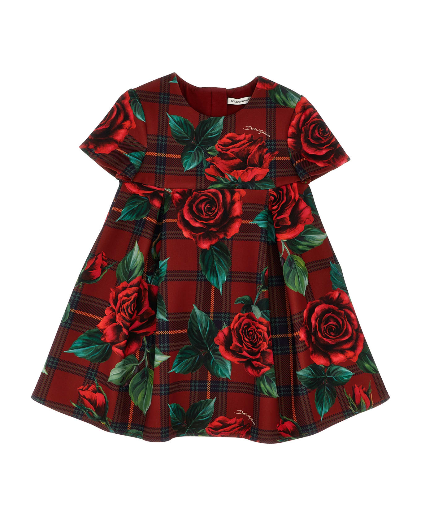 Dolce & Gabbana 'tartan Rose' Dress ワンピース＆ドレス