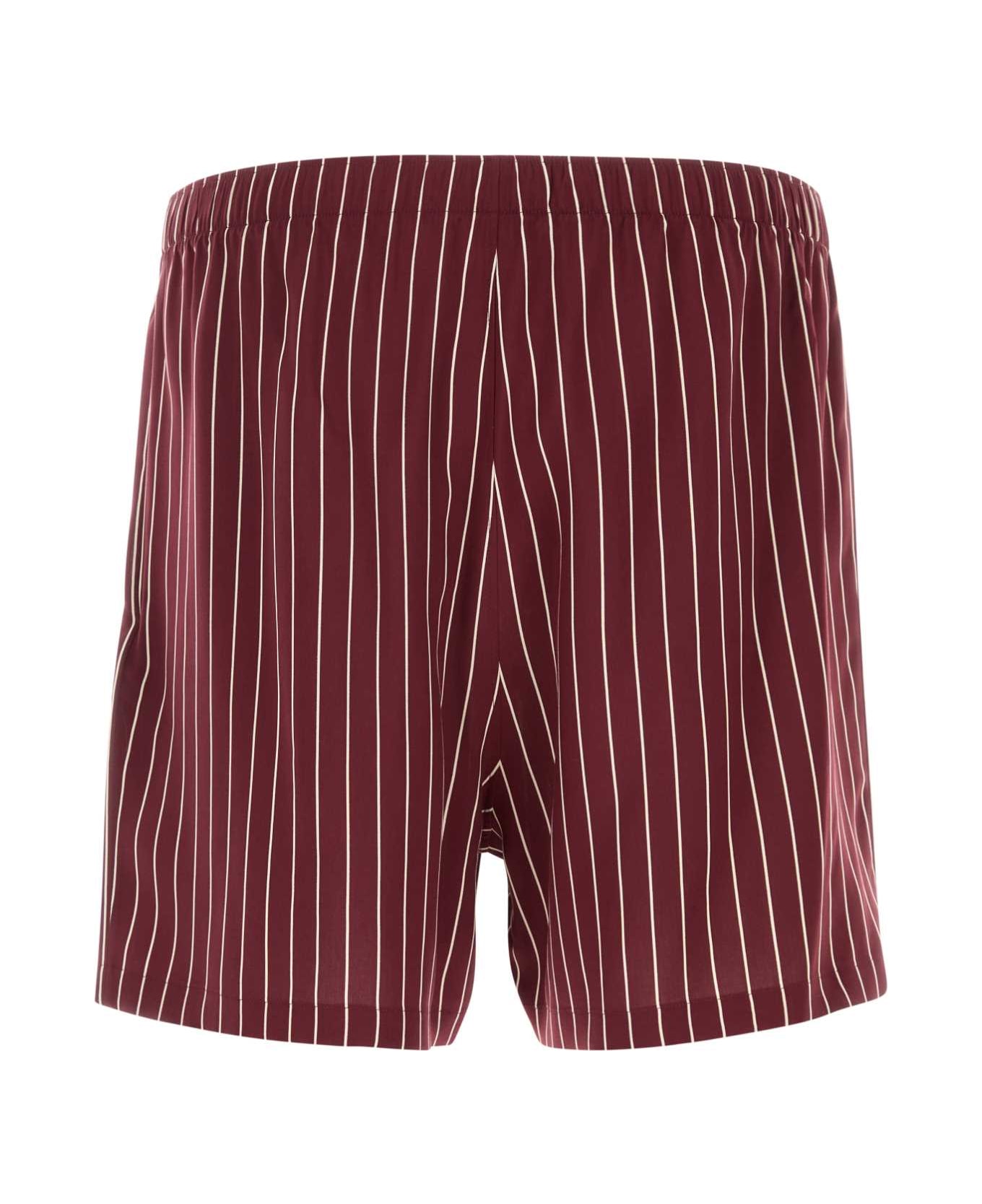 Saint Laurent Embroidered Viscose Shorts - BORDEAUXCRAIE