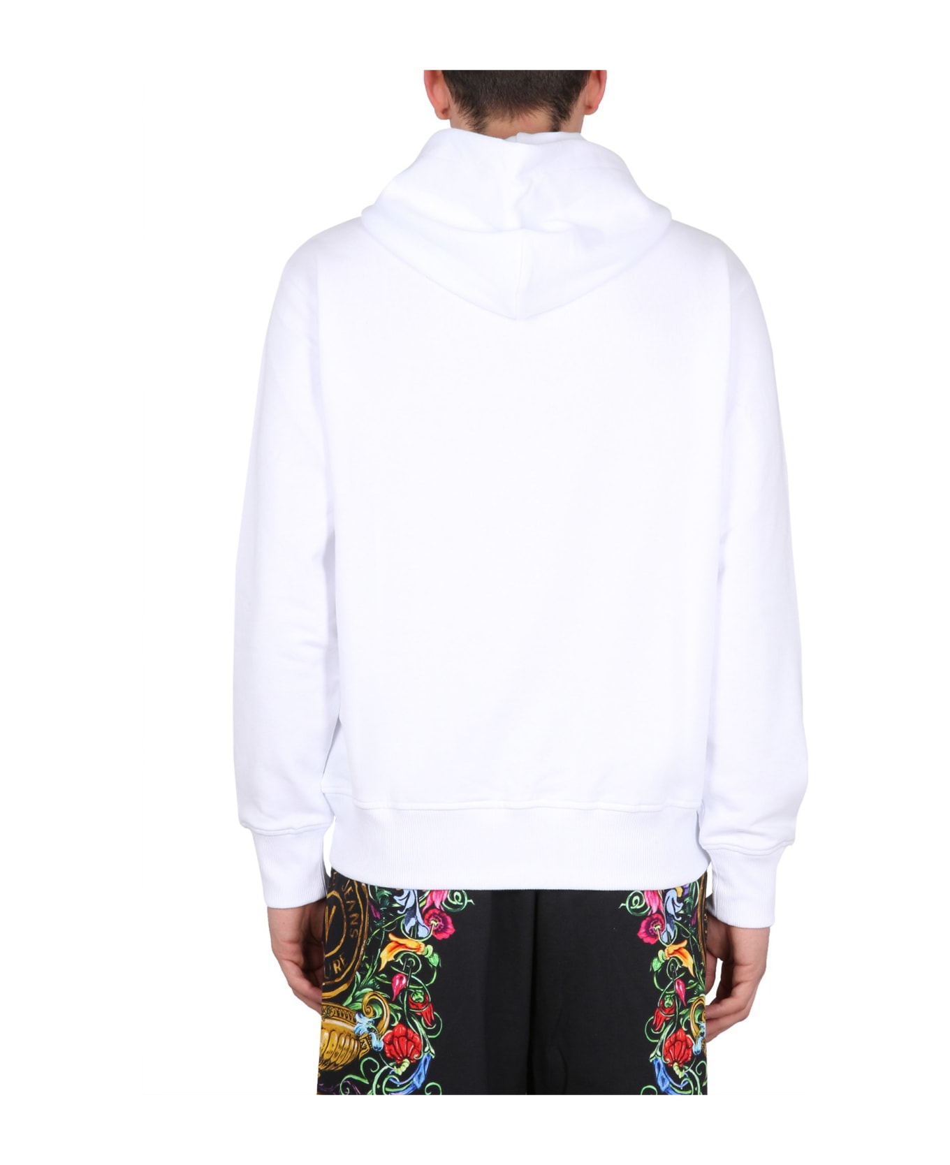 Versace Jeans Couture Sweatshirt With Logo Print - BIANCO