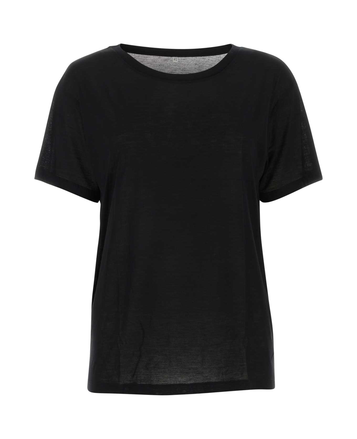 Baserange Black Bamboo Tolo T-shirt - BLACK