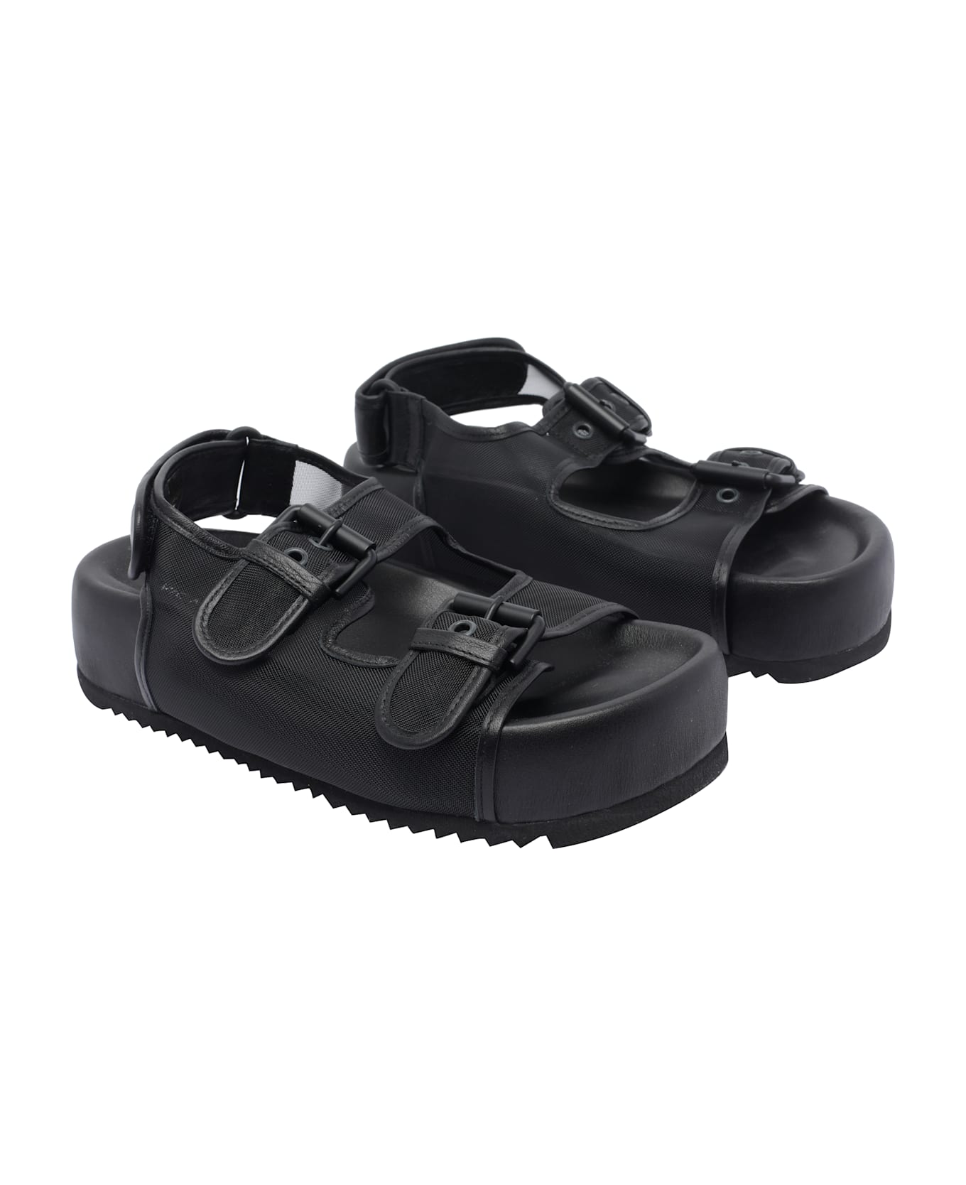 Vic Matié Tulle Sandals - Black
