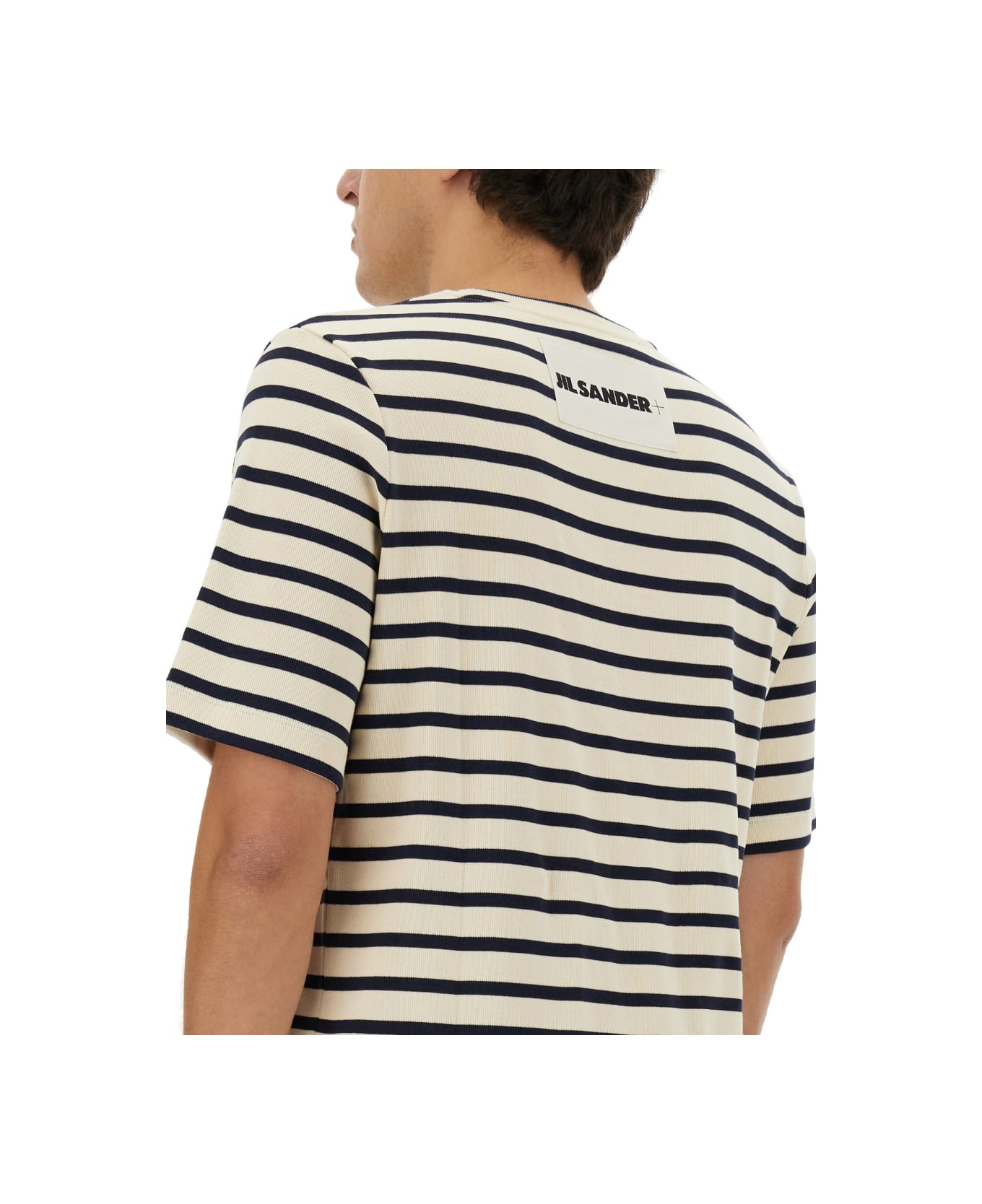 Jil Sander Striped T-shirt - Bianco Nero シャツ