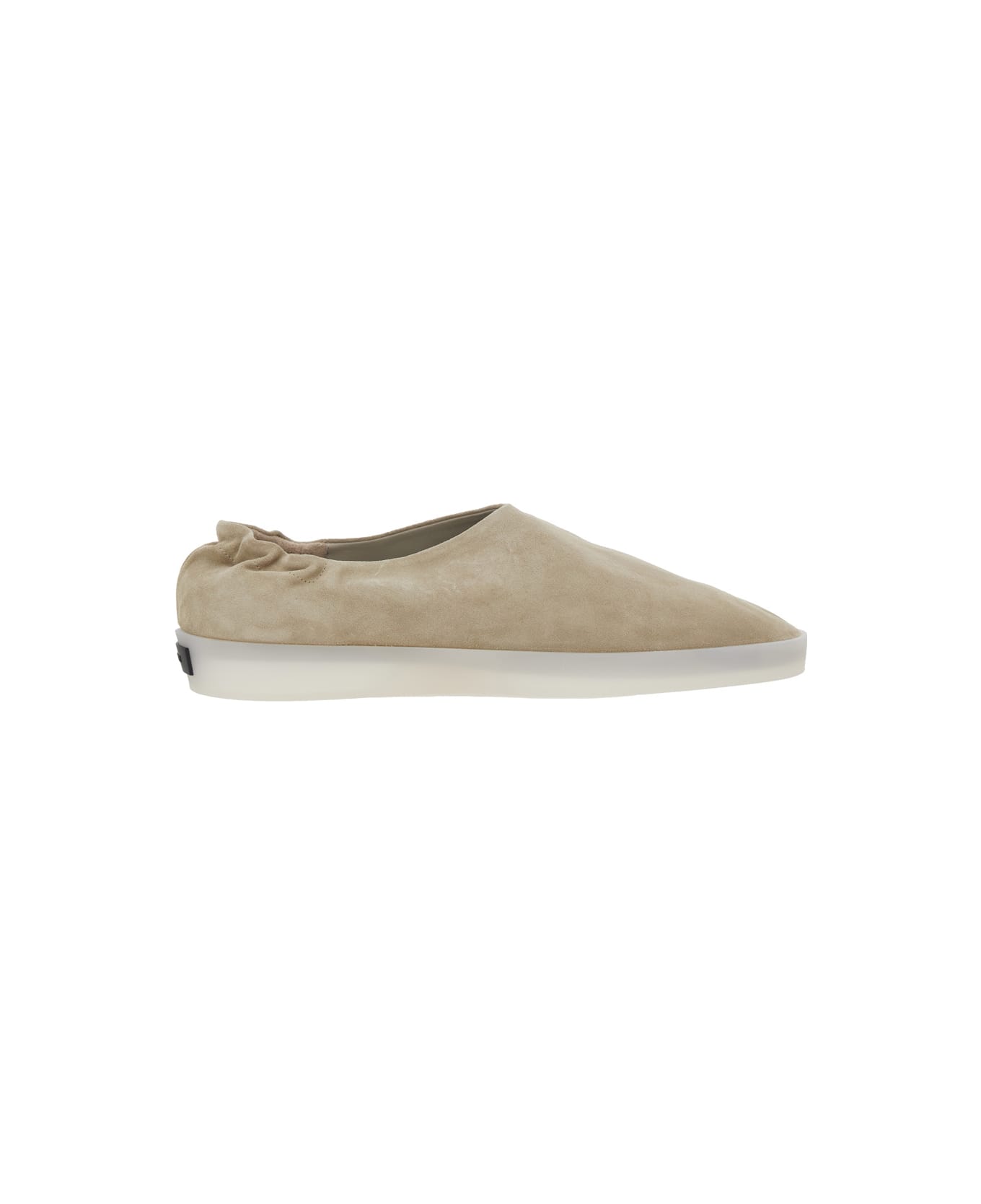 Fear of God Beige Mules With Logo Patch On The Back And Elasticized Heel In Suede Man - Beige