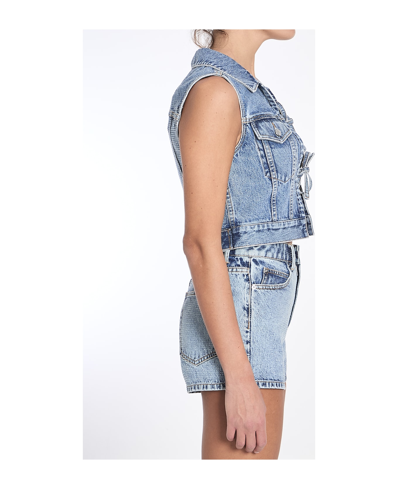 Tシャツ・カットソー ALEXANDER WANG Embellished Denim Vest Alexander Wang Embellished Denim Vest | italist