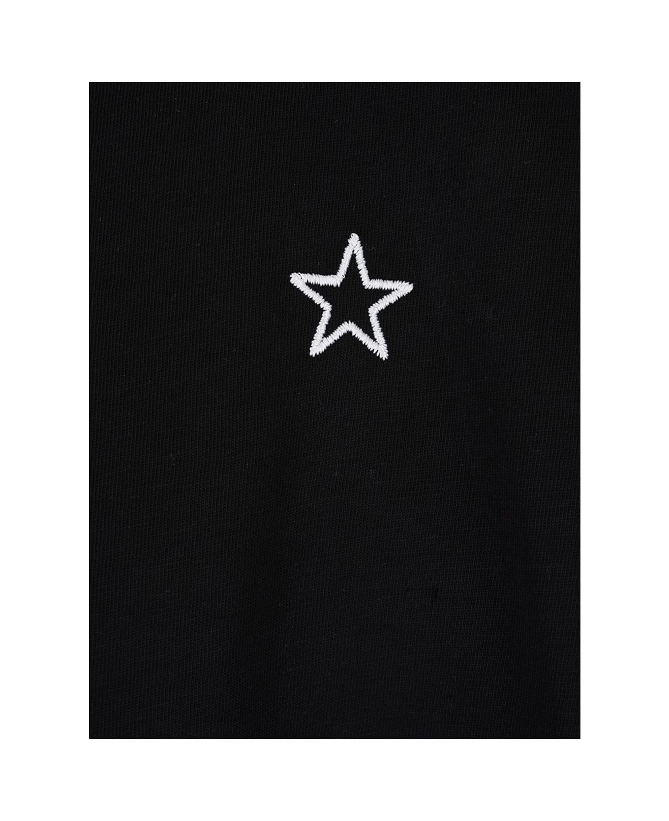 Stella McCartney Embroidered Star Detail Cotton T-shirt - black