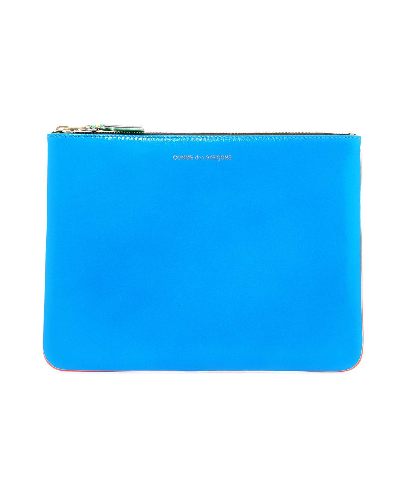 Comme des Garçons Wallet Super Fluo Pouch - ORANGE BLUE (Blue)