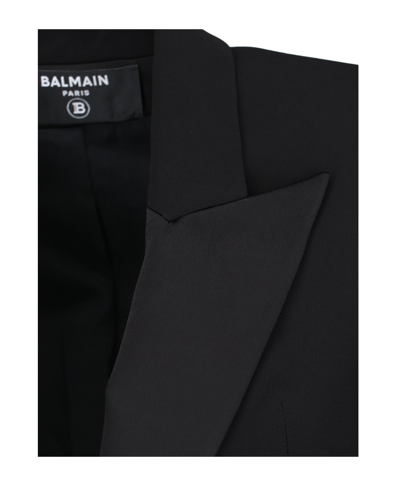 Balmain Single-breasted Crepe Blazer - Black  