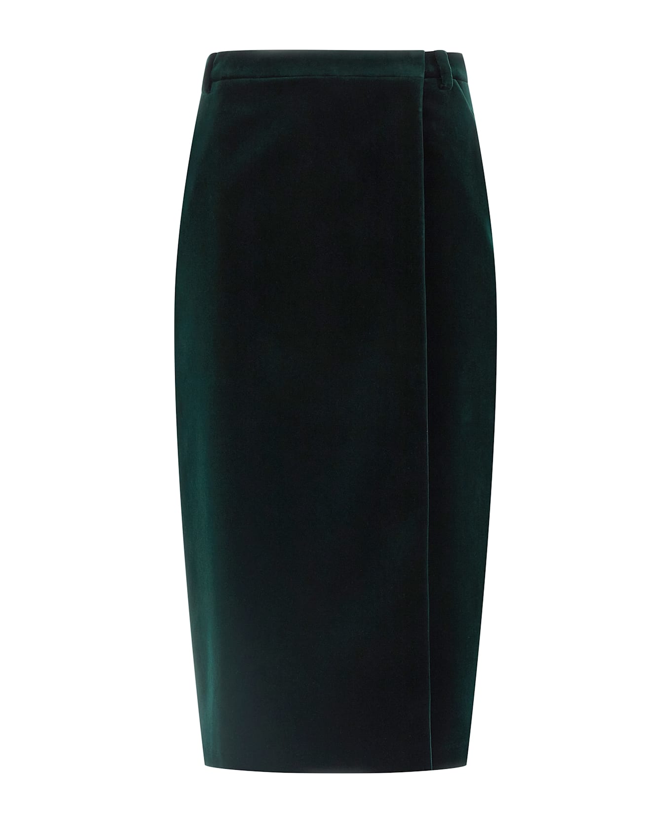 Saint Laurent Velvet Skirt - GREEN