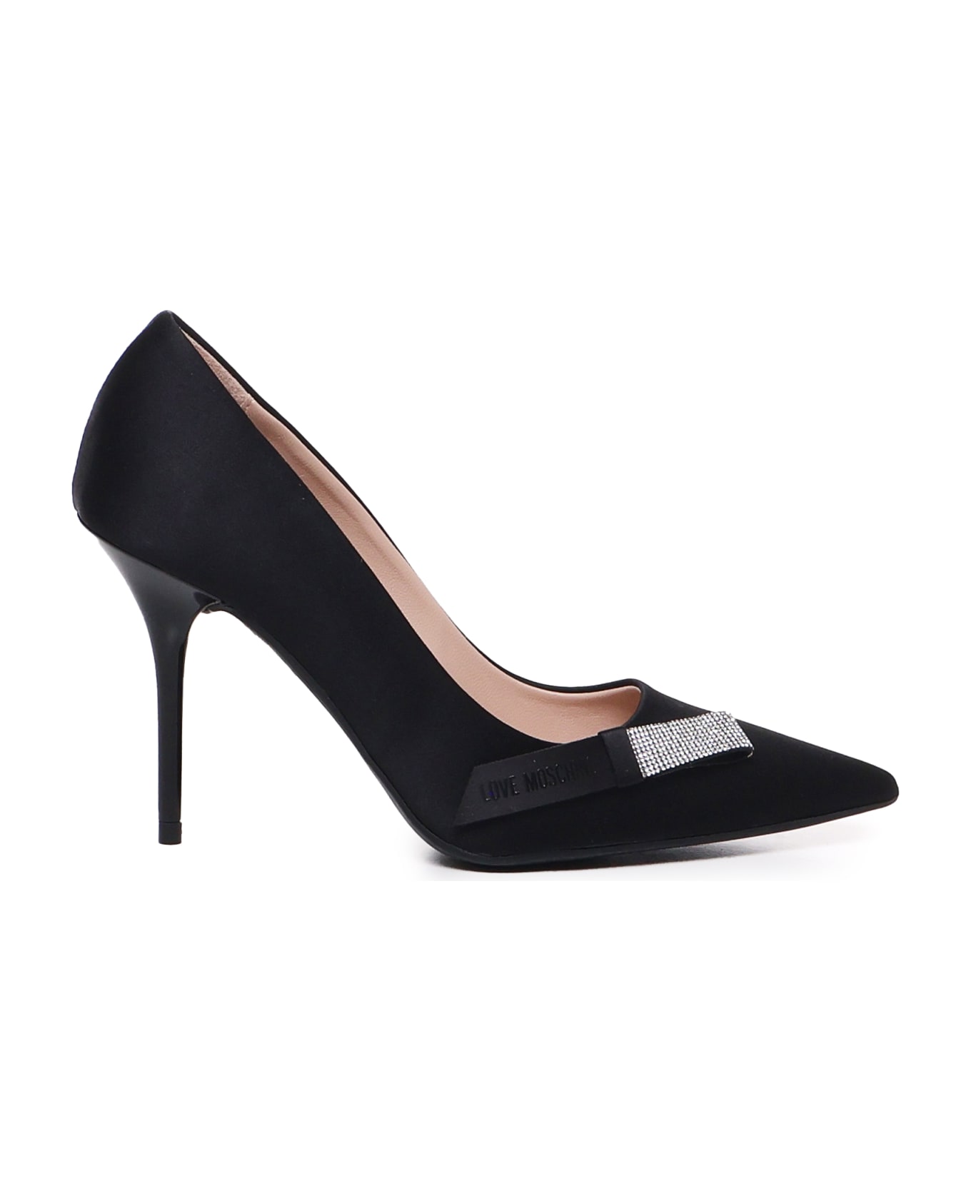 Love Moschino Pumps In Satin - Black