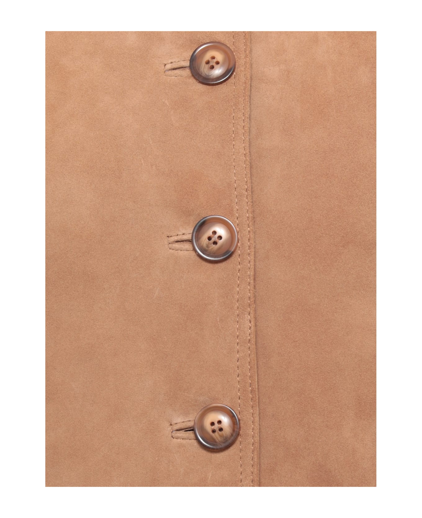 Bully Suede Leather Bomber Jacket - Brown