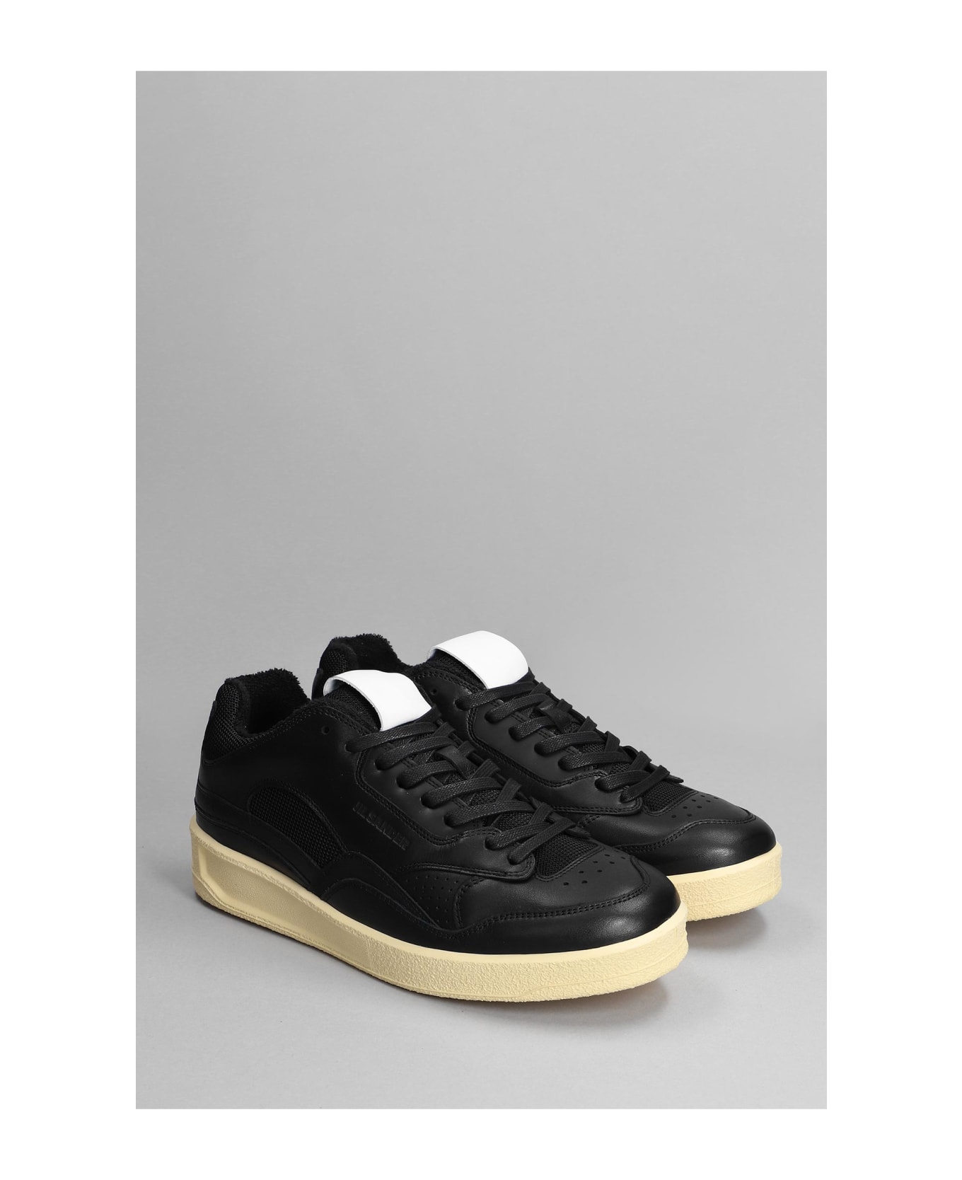 Jil Sander Sneakers In Black Leather - black