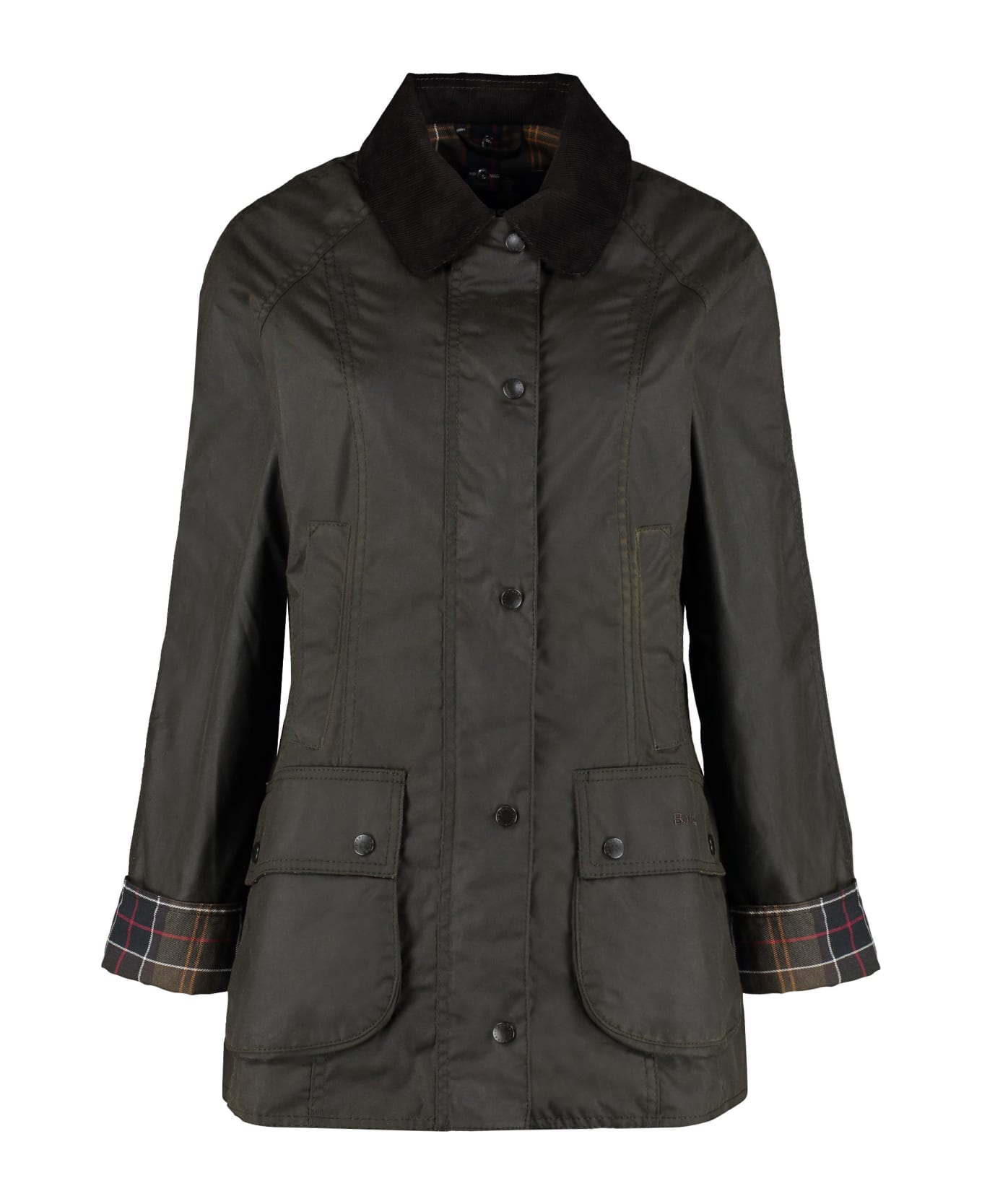 Barbour Beadnell Coated Cotton Jacket - Green