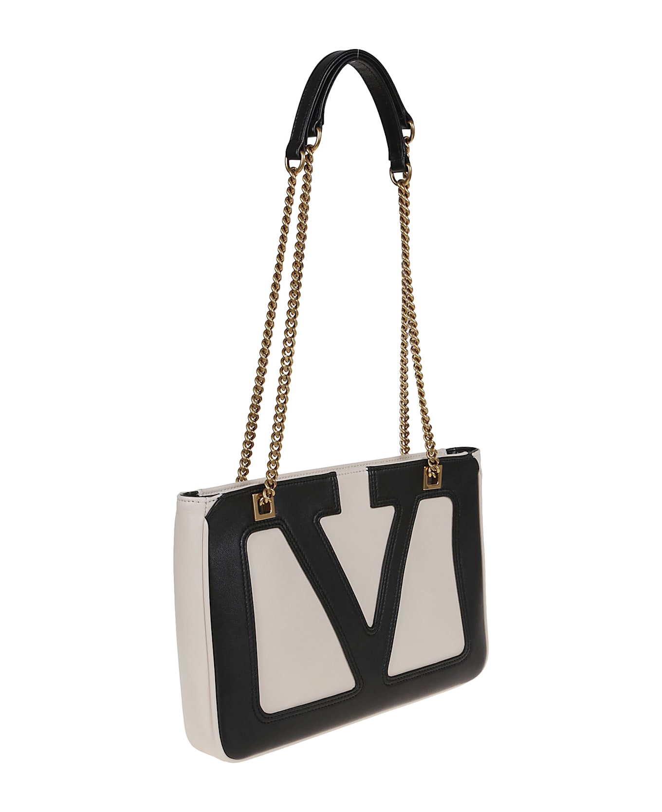Valentino Garavani Small Tote Viva Superstar - V Butter White Nero