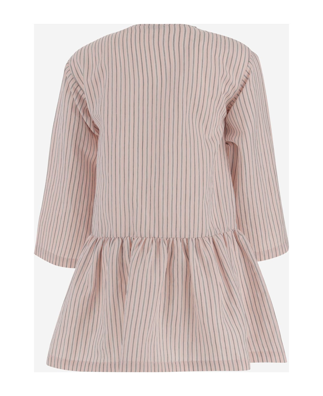 Il Gufo Striped Dress - Beige
