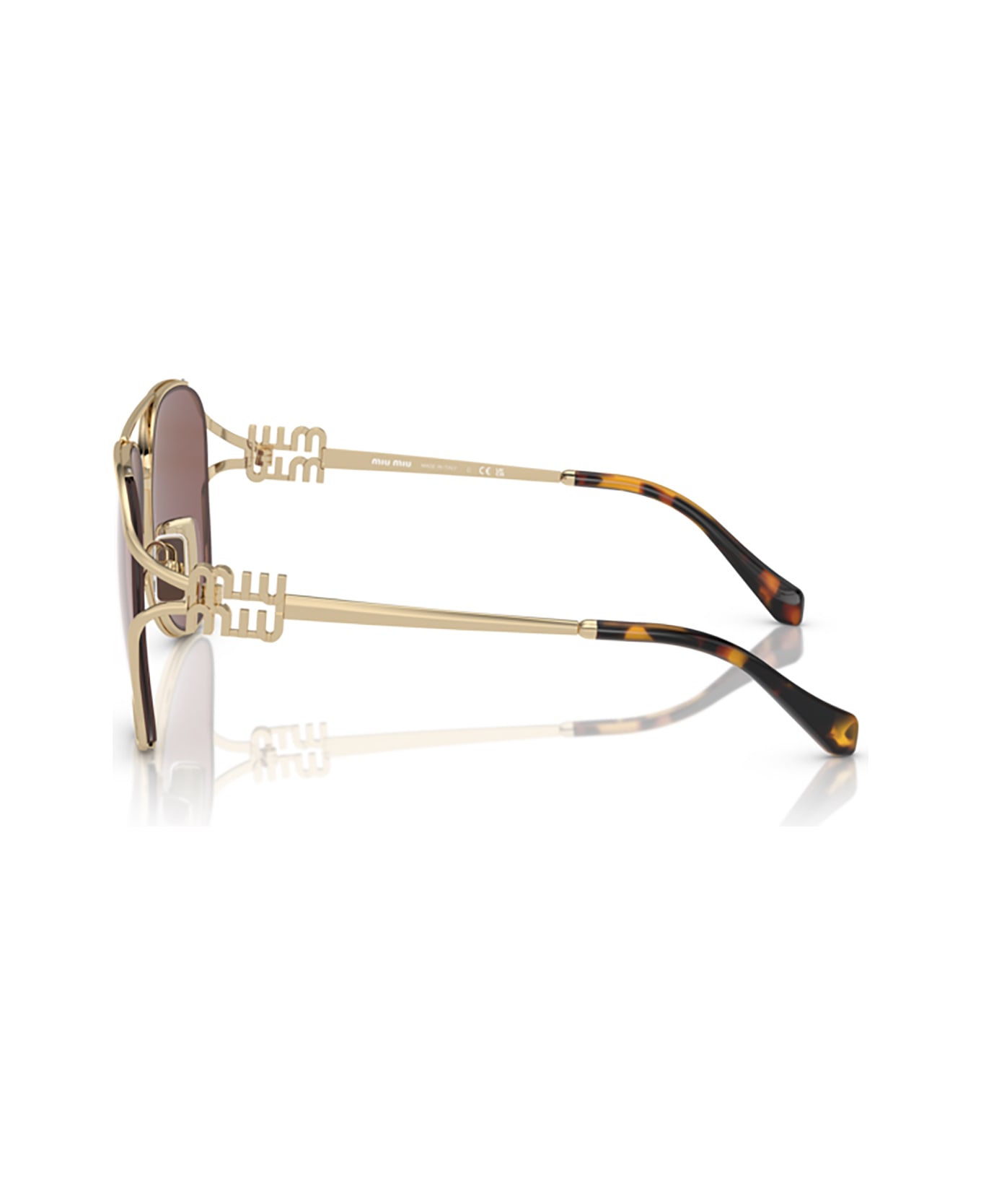 Miu Miu Eyewear Mu 52zs Pale Gold Sunglasses - Pale Gold