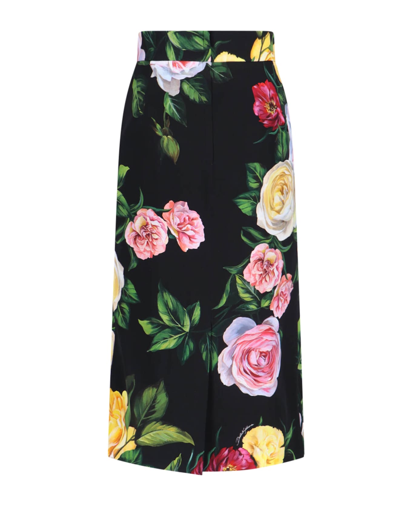 Dolce 
Gabbana Floral Sheath Skirt - Black
