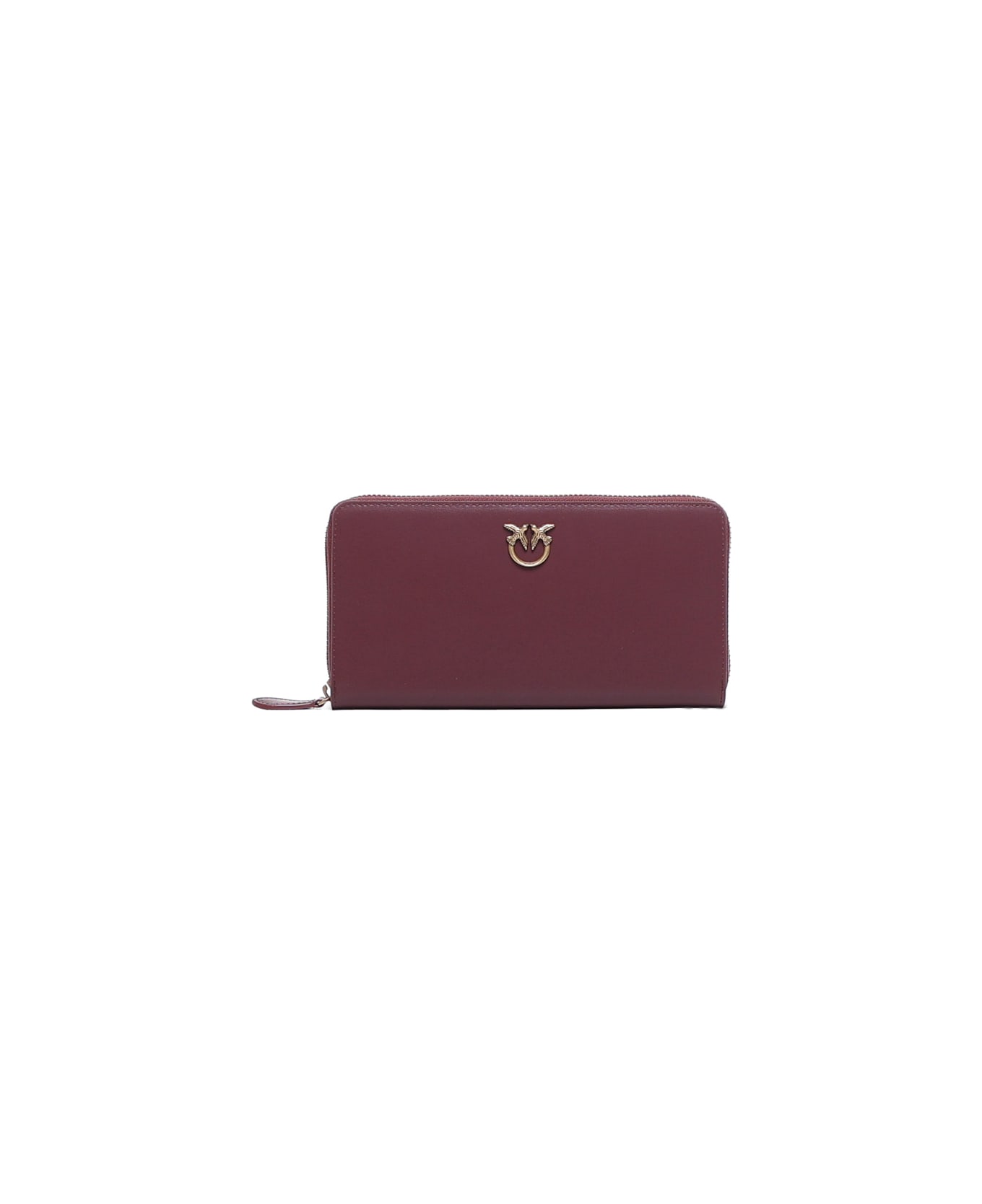 Pinko Ryder Leather Wallet - RIBES INTENSO  ANTIQUE GOLD クラッチバッグ
